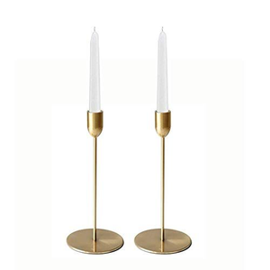 Bougeoir décoratif en laiton pour décoration intérieure classique, dîner romantique aux chandelles et table de mariage élégante - Product Image 4