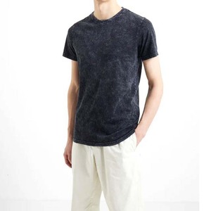 T-shirt OEM 2026 personnalisé imprimé délavé à l'acide pour homme, coupe oversize décontractée, design Ringer, en coton épais 100% fabriqué avec un procédé de délavage à l'acide - Product Image 1