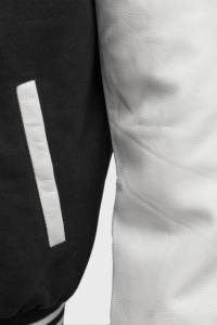 Chaqueta Universitaria Personalizada con Logotipo Bordado, Mangas de Cuero, Chaqueta Universitaria de Lana con Letras, Chaqueta de Béisbol para Hombre - Product Image 5