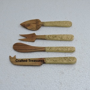 Premium Quality <b>Wooden</b> Cheese Set With Concrete ON Handle Set of Three Kitchen Hotel Cheese Serving <b>cutter</b> Set Cheese <b>Tools</b> - Product Image 2