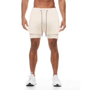 Pantalones Cortos Deportivos Ajustados de Marca Personalizada Más Vendidos en 2025, de Alta Calidad, Secado Rápido, Transpirables, Negros, 100% Algodón, con Cordón Amarillo, Casuales - Product Image 1