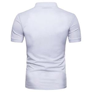 Servicio OEM logotipo personalizado hombres para camisetas de polo de alta calidad de punto liso de manga corta Casual profesional para sublimación - Product Image 2
