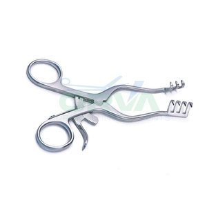 Retractor veterinario 4x4 puntas romas 23mm brazos rectos retractores de acero inoxidable de alta calidad instrumentos veterinarios - Product Image 3