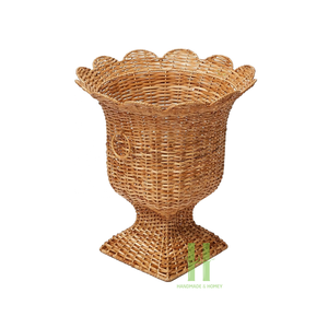 Customized Natural Water Hyacinth Seagrass Scallop <b>Basket</b> Handwoven OEM Design for Home & Garden Use Directly From Vietnam - Product Image 6