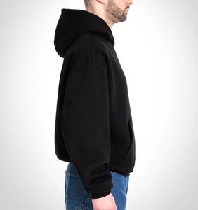 Sweat à capuche unisexe surdimensionné à coupe ample, épaules tombantes, poche kangourou, capuche double couche, extra moelleux, mélange coton-polyester 400 GSM - Product Image 2
