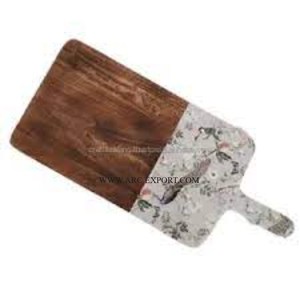 Ustensiles de cuisine blocs à découper forme rectangulaire fait à la main bambou bois époxy planches à découper pour la maison ustensiles outils - Product Image 4