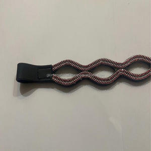 Banda de cuero negro para cejas, banda decorada con cristales púrpura, diamantes de imitación ostentosos, forma curva doble, nuevo diseñador - Product Image 5