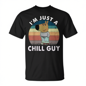 T-Shirt Vintage con Meme 'I'm Just a Chill Guy' Abbigliamento Promozionale Premium - Product Image 2