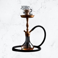 Chicha en métal et verre au design personnalisé à vendre en gros – Design unique, écologique, logo personnalisable, couleur noire, décoration