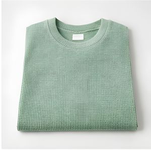 T-shirt en coton gaufré surdimensionné pour homme, fabricant OEM, 240 GSM, poids lourd, épaules tombantes, style streetwear, t-shirt à empiècements - Product Image 4