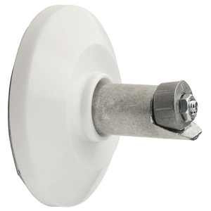 Supporto curvo bianco per barra da bagno - Product Image 1