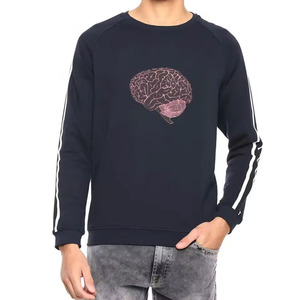 Sweat-shirt à capuche en coton épais à manches longues et col rond avec motif imprimé, personnalisable, motif vierge, personnalisé grande taille pour hommes - Product Image 4
