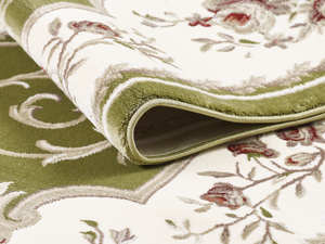 Alfombra turca de lujo hecha a máquina, modelo Laila Green, verde premium para sala de estar, del fabricante de Gaziantep. - Product Image 2