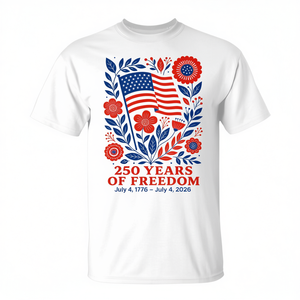 T-shirt Patriottica del 4 Luglio per il 250° Anniversario - 250 Anni di Libertà - Edizione Limitata - Abbigliamento Promozionale - Product Image 2