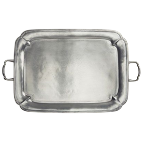 Bandeja de Servicio Rectangular de Latón Dorado Hecha a Mano, Bandeja Decorativa de Metal Envejecido con Bordes Ornamentados en Relieve, Decoración Vintage para el Hogar - Product Image 5