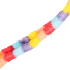 Colorful Rainbow Interactive Cat Teaser Wand String Toy