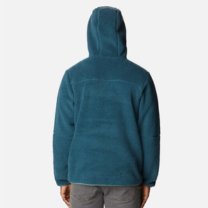 Winter Digital Printing Fur Half Zip Fuzzy Sweatshirt Warm Fleece Crop <b>Sherpa</b> Pullover <b>Hoodie</b> with Own Designs Cotton Blended - Product Image 6