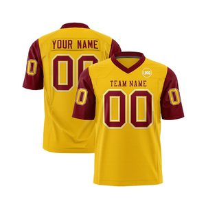 Camiseta de fútbol americano hecha a medida al por mayor, camiseta de fútbol transpirable de secado rápido de alta calidad - Product Image 1