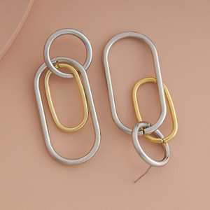 Trendy Geometric Drop Earrings 183951 Zinc Alloy Party Accessory - Product Image 3