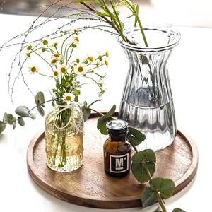 DreamCraft - Bandeja Redonda de Madera para Velas de 11.5 Pulgadas, para Decoración del Hogar, Elegante Bandeja para Servir en la Mesa de Centro, Vietnam - Product Image 1