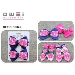 Pinzas de pelo de satén de Navidad y dibujos animados hechas a mano para niñas 5cm BOW con Clip Bonito y dulce hecho a mano en poliéster 12u/c - Product Image 1