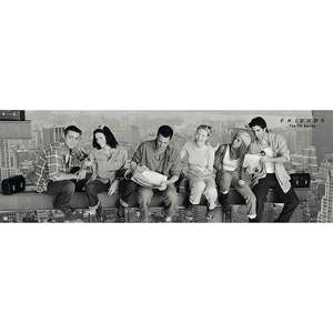 Modern Style Friends Trposter Lunch on a Skyscraper Paper Wall Decorative Design - Product Image 1