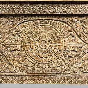 Royal Heritage Traditional Solid Wood <b>Console</b> Handmade Living Room Furniture with Brass Accents <b>for</b> Home Villa Hotel <b>Entry</b> - Product Image 4