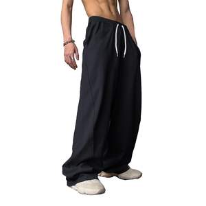 กางเกงขายาวผู้ชายคุณภาพสูง กางเกงวอร์มหนานุ่มสำหรับฤดูหนาว กางเกงสเวตแพนท์แบบมีเชือกผูกเอว ผ้าฟลีซหนา กางเกงทรงหลวมสำหรับผู้ชาย - Product Image 3