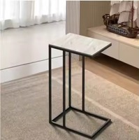 Tables basses et tables d'appoint modernes minimalistes transparentes en métal peint par pulvérisation pour cuisine, salon, hôtel, hôpital
