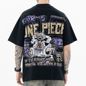 Camiseta de algodón estampada para hombre, camiseta de gran tamaño con diseño de hombros caídos, camisetas de impresión de calidad personalizada - Product Image 6