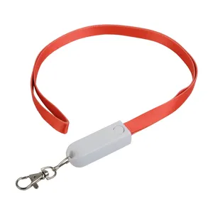 4 in 1 Personalized Promotional <b>Lanyards</b> Neck Ribbon with Charging Cable - Product Image 3