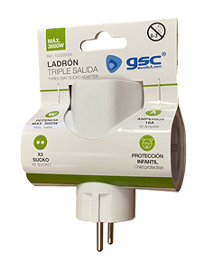 Adattatore triplo bianco TTL 16A 250V (GSC 10300006) - Product Image 2