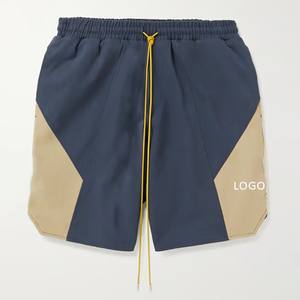 Fabricantes de ropa Pantalones cortos de bloque de color de verano informales unisex personalizados Pantalones cortos de gimnasio para correr para hombres con bolsillos - Product Image 6