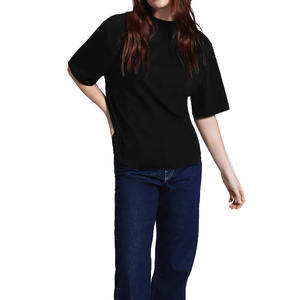 Camisetas de Mujer 100% Algodón, Cuello Redondo, Manga Corta, Corte Cuadrado, Estilo Holgado y Relajado - Product Image 2