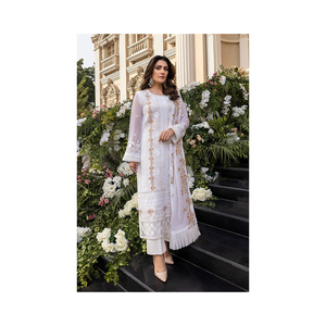Vestidos de fiesta paquistaníes Salwar Kameez Ethereal de seda y lino para mujeres y niñas Estilo étnico tradicional para India Pakistán - Product Image 2