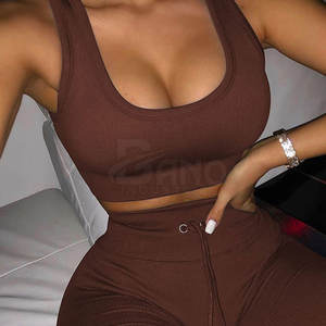 Venta caliente Mejor Precio Conjunto de yoga para mujeres Compresión de cintura alta Tight Push Up Yoga Set En stock - Product Image 6