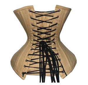 Beige PVC <b>Corset</b> for Women Waist Training Underbust <b>Bustier</b> Fashion Eco-Friendly Medium Control Lingerie Wholesale Supplier - Product Image 2