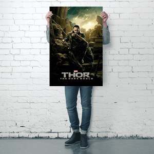 Thor 2 the Dark World Modern Design Loki Poster <b>Canvas</b> Material for <b>Wall</b> Usage - Product Image 3