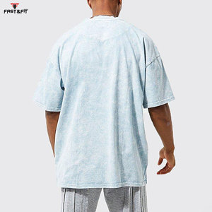 Camiseta de lavado ácido de alta calidad para hombre, ropa informal y deportiva, Camiseta cómoda para hombre - Product Image 2