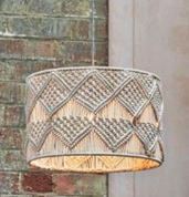 Lampe suspendue en macramé PineCraft International avec LED, design moderne pour la décoration de la maison, du restaurant, du bar, fabriquée en Inde