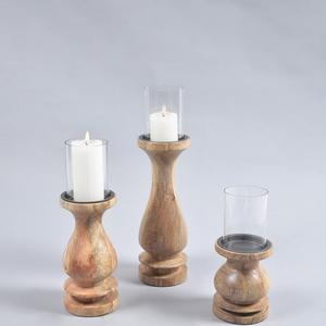 Venta al por mayor Hogar y decoración del banquete de boda pedestal de madera portavelas para eventos de Navidad precios de fábrica en la India - Product Image 5