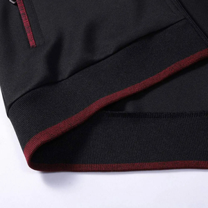 Vente en gros Ensemble de survêtements épais 100% coton avec fermeture éclair pour hommes, pantalon de survêtement d'hiver deux pièces respirant avec logo personnalisé, grande taille - Product Image 6