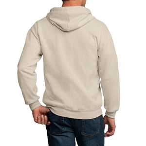 Sudadera con Capucha Informal de Algodón Combinado con Cierre Completo, Sudadera Holgada de Felpa con Cordón, Sudadera Vintage de Gran Peso - Product Image 2