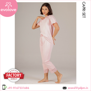 ชุดนอนยาวถึงเข่าของผู้หญิงชุดนอนใส่ในบ้านทำจากผ้าฝ้ายเนื้อนุ่มล้างได้ตามธรรมชาติใส่ในฤดูใบไม้ผลิฤดูร้อน - Product Image 3