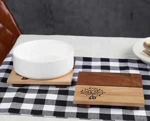 ชุดขาตั้งสามขารูปต้นไม้แห่งชีวิตสำหรับอาหารจานร้อนและหม้อแผ่นทนความร้อนสองแผ่น - Product Image 2