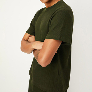 Recién llegado, Camiseta 100% de algodón para hombre, tamaño personalizado, secado rápido, ligero, transpirable, manga corta, estampado de patrón sólido, camisa de etiqueta privada - Product Image 3