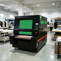 Machine de découpe laser DTF DOWIN 1215 avec système d'alimentation automatique pour la découpe de films DTF, d'étiquettes de lavage et de TPU