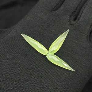 ลูกปัดหยดน้ำเหลี่ยมเพชรพลอย7x30มม. สีเขียวหยดสำหรับทำต่างหูลูกปัดหลวมขายส่ง - Product Image 3