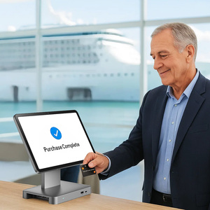 Siêu thị POS 12 inch vân tay NFC 6 + 128GB G99 <span class=keywords><strong>USB</strong></span>-A * 5 RJ45 RJ11 DC máy tính bảng <span class=keywords><strong>Android</strong></span> với 360 độ xoay Sạc Dock - Product Image 2