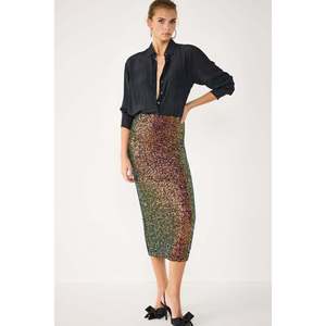 กระโปรงมิดิเอวสูงมีจีบ - Product Image 1